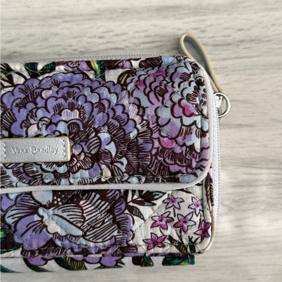 Vera Bradley Purple Floral Wristlet - Picture 2 of 10